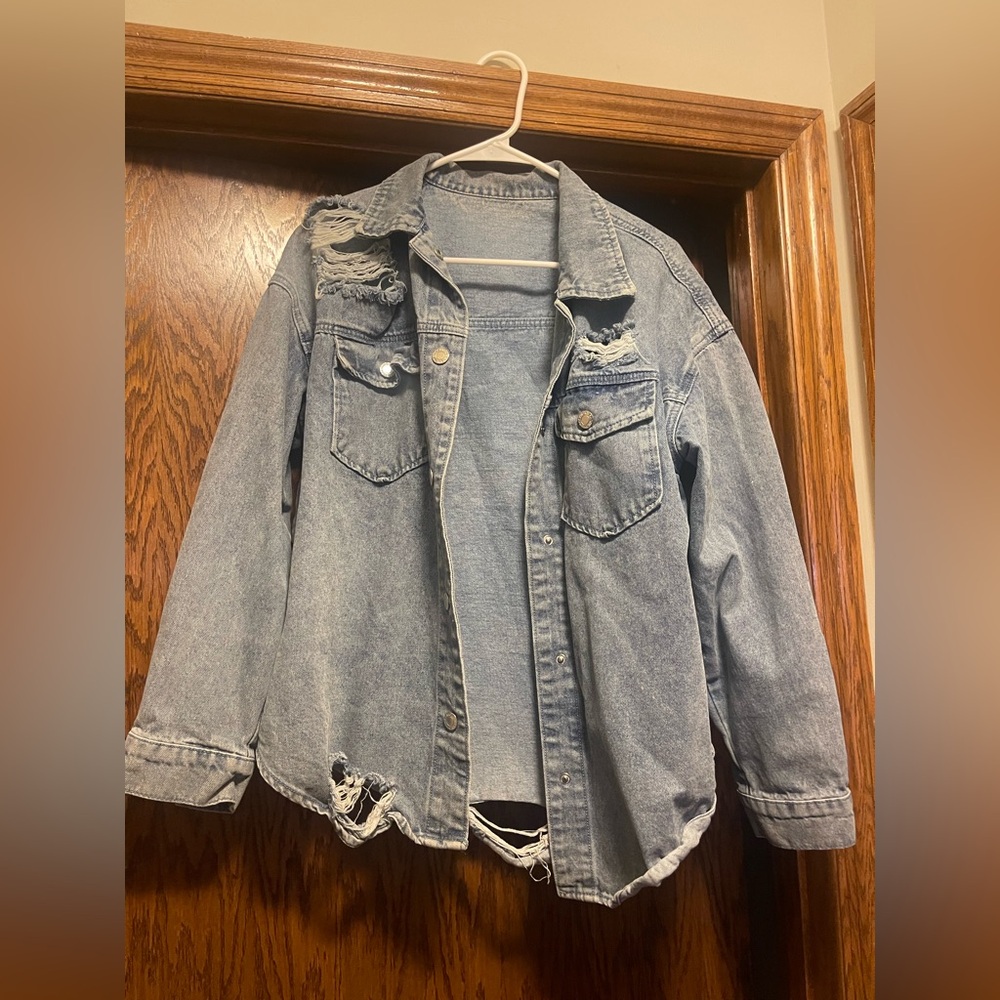 Distressed Denim Jacket